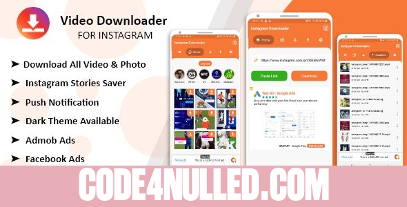 Instagram Downloader v1.0 - Videos, Photos, Stories, Reels, ITGV - All In One Instagram Downloader App