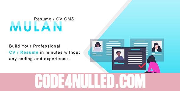 Mulan v2.4 - Resume / CV CMS