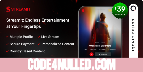 Streamit - OTT Streaming Flutter App (Add-on) v1.3.0