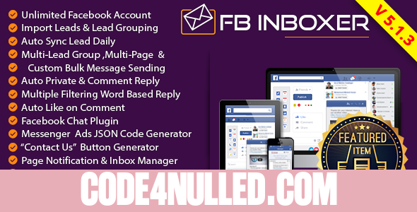 FB Inboxer v5.1.3 - Master Facebook Messenger Marketing Software - nulled