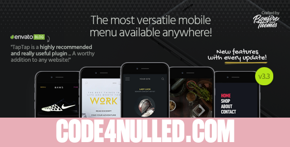 TapTap v3.4 - A Super Customizable WordPress Mobile Menu