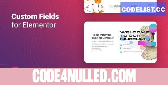 Fielder v1.0.0 - WordPress Custom Fields for Elementor