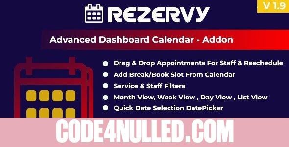 Rezervy - Drag & Drop, Month, Week, Day , List View & Filters Appointments Calendar (Add-On) v1.9