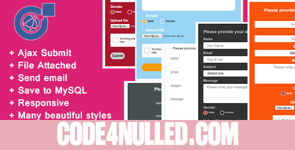 Responsive AJAX Contact Form - PHP, MySQL and Send Mail