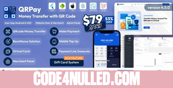 QRPay v4.5.0 - Money Transfer with QR Code Full Solution - nulled