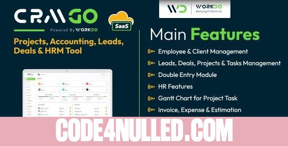 CRMGo SaaS v6.9 - Projects, Accounting, Leads, Deals & HRM Tool - nulled