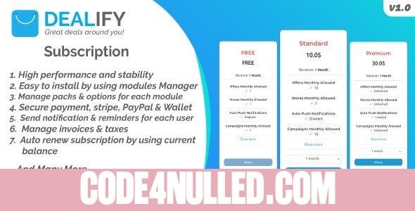 Dealify Subscription Plugin v1.0 - PayPal, Stripe & Billing Manager