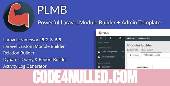 PLMB - Powerful Laravel CRUD Generator - Package Builder + Dynamic Report Builder + Admin Template
