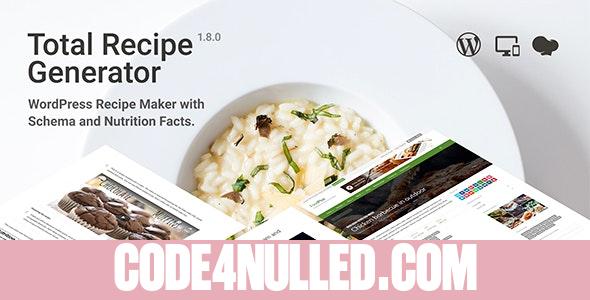 Total Recipe Generator v2.2.0 - WordPress Recipe Maker with Schema and Nutrition Facts