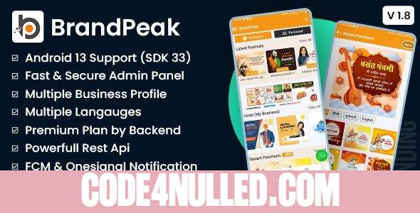 BrandPeak v1.8.1 - Festival Poster Maker, Business Post, Political Post Maker App