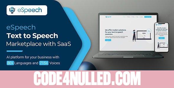 eSpeech v1.4.3 - Text to Speech Marketplace with SaaS
