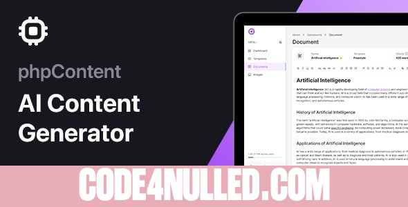 phpContent v1.2.0 - AI Content Generator Platform (SaaS) - nulled