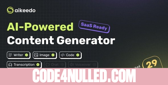 Aikeedo v1.0 - AI Powered Content Platform - SaaS Ready