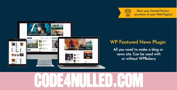 WP Featured News Pro v1.3.1 - Custom Posts Listing Plugin