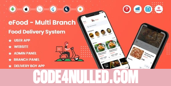 eFood v5.0 - Food Delivery App with Laravel Admin Panel + Delivery Man App