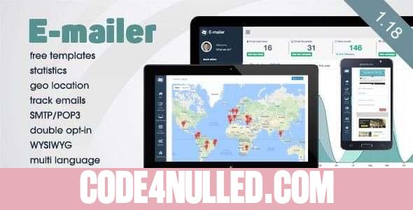 E-mailer v1.18 - Newsletter & Mailing System with Analytics + GEO location