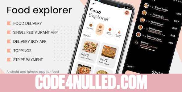 Food Explorer v1.0 - Single restaurant Food delivery app with delivery boy in flutter