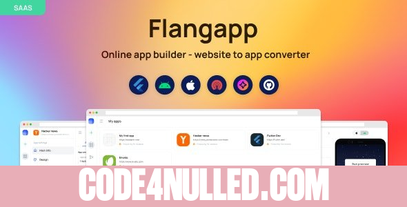 Flangapp v1.3 - SAAS Online app builder from website