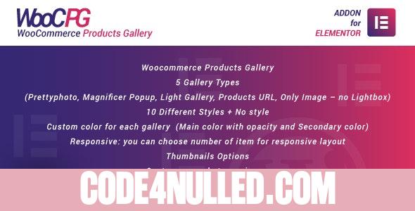 WooCommerce Products Gallery for Elementor v1.0 - WordPress Plugin