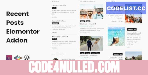 Recent Posts Elementor Addon v1.0