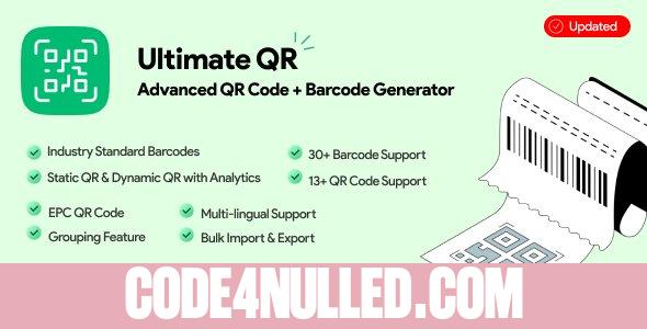 UltimateQR v3.1.0 - Advanced QR Code + Barcode Generator | SAAS | PHP Script