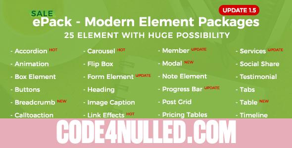 ePack v1.5 - 25 CSS3 Ultimate Element Packages