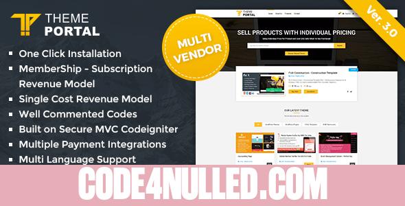 Theme Portal Marketplace v3.0 - Sell Digital Products ,Themes, Plugins ,Scripts - Multi Vendor