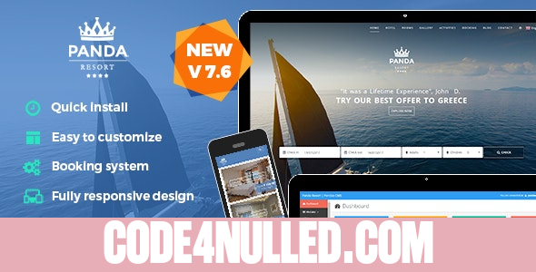 Panda Resort v7.6.1 - CMS for Single Hotel - Booking System
