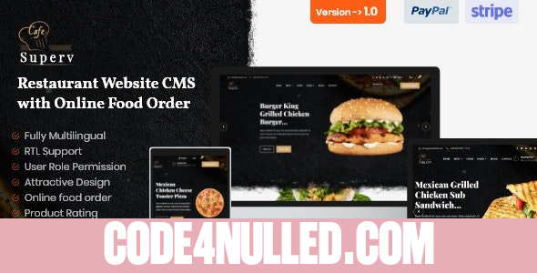 Superv v1.0 - Restaurant Website CMS & Management System with Food Order