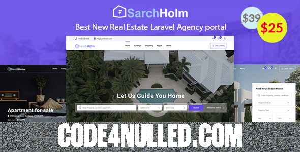 Sarchholm v2.0.5 - real estate laravel multilingual agency portal