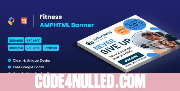 Fitness AMPHTML Banners ads template