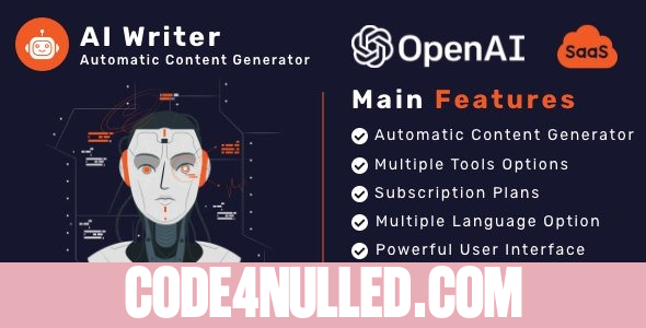 AI Writer SaaS v1.0 - Powerful Automatic Content Generator Tools & Writing Assistant