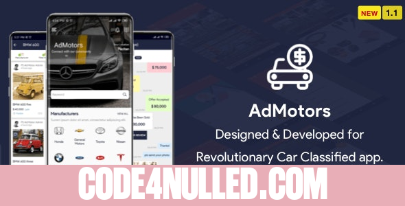 AdMotors For Car Classified BuySell Android App v1.1