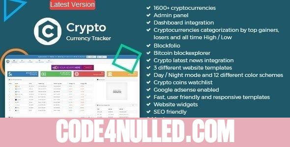 Crypto Currency Tracker v9.5 - Realtime Prices, Charts, News, ICO's and more