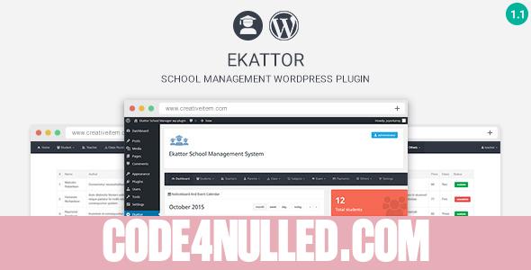 Ekattor School Manager Wordpress Plugin v1.1