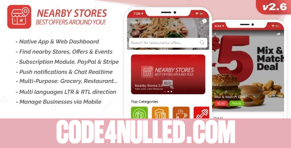 Nearby Stores iOS v2.6 - Offers, Events, Multi-Purpose, Restaurant, Services & Booking