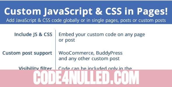 Custom JavaScript & CSS in Pages v1.9
