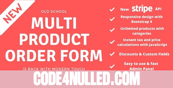 Multi Product Order Form 2 - v3.0