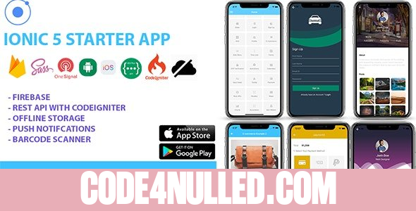 Ionic 5 / Angular 5 UI Theme / Template App - Multipurpose Starter App