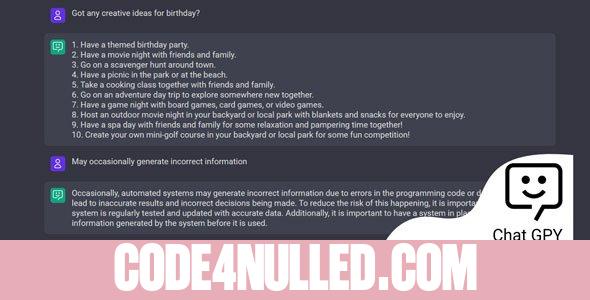 Chat GPY - AI Chat NodeJS - 27 January 2023