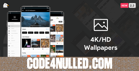 4K/HD Wallpaper Android App (Google Material Design + Admob + Firebase Push Noti + PHP Backend) v2.8