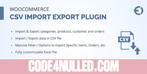 Woocommerce csv import export plugin v2.0.0 - orders, customers, products