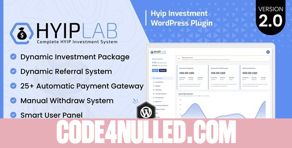 HYIPLab v3.0 - HYIP Investment WordPress Plugin