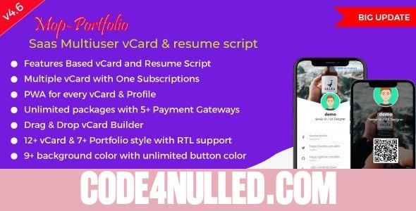 Mop v4.6 - SaaS vCard / Portfolio / Resume / Digital Business card - nulled