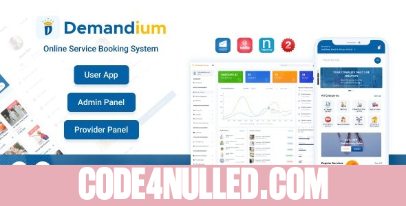 Demandium v1.0 - Multi Provider On Demand, Handyman, Home service App with admin panel - nulled
