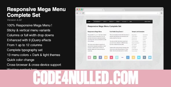 Responsive Mega Menu Complete Set