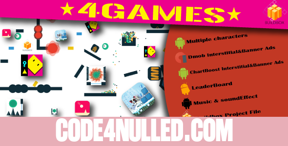 4BuildBox Games with Admob | Chartboost | Leaderboard and No Ads