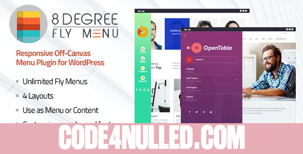 8Degree Fly Menu v1.0.8 - Responsive Off-Canvas Menu Plugin