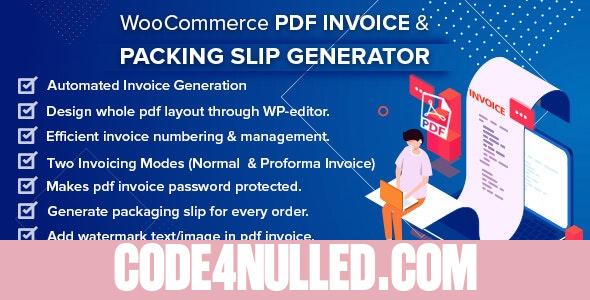 WooCommerce PDF Invoice & Packing Slip Generator v1.2.4