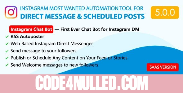 DM Pilot v5.0.0 - Instagram Chat Bot, Web Direct Messenger & Scheduled Posts - nulled